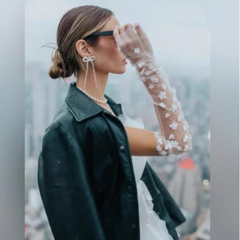 Floral Wedding Gloves